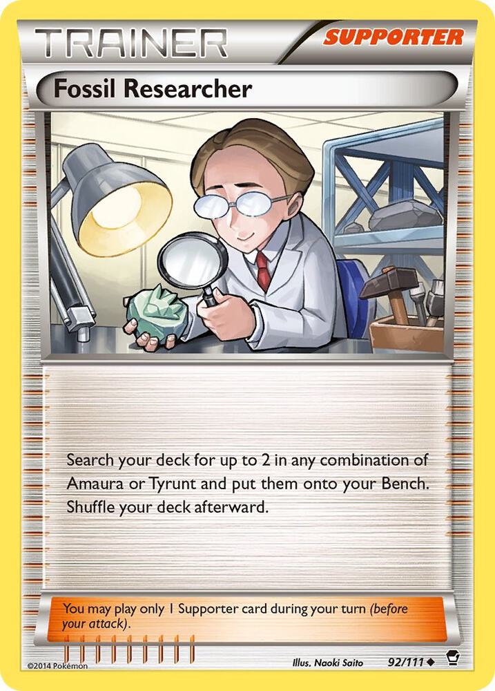 Fossil Researcher 92/111 card from XY - Furious Fists