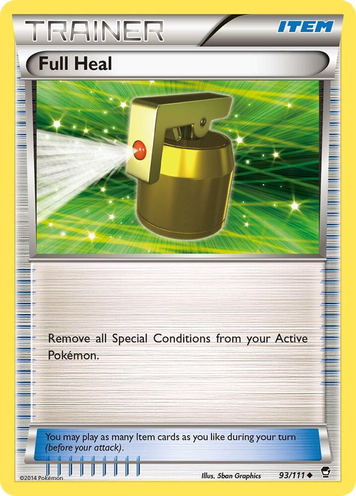 Full Heal 93/111 card from XY - Furious Fists