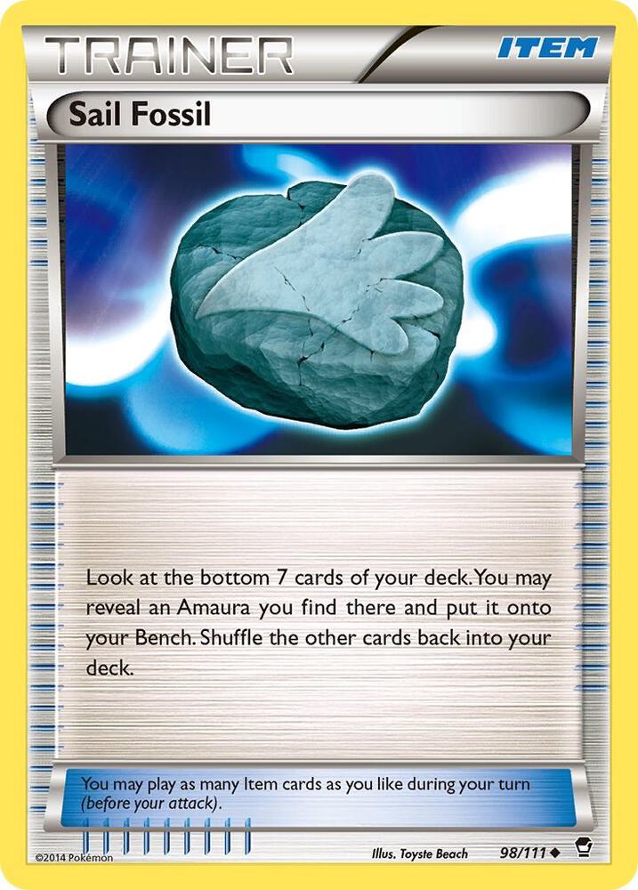 Sail Fossil 98/111 card from XY - Furious Fists