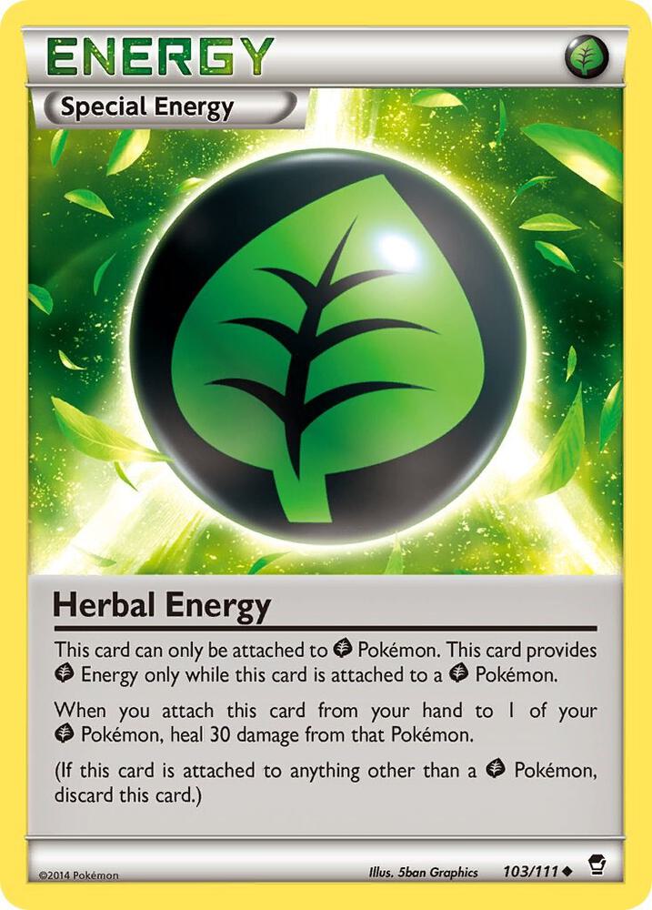 Herbal Energy 103/111 card from XY - Furious Fists