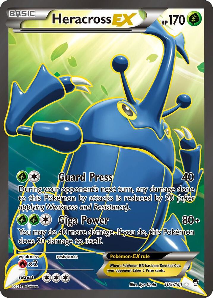 Heracross EX (105 Full Art) 105/111 card from XY - Furious Fists