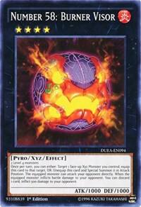 Number 58: Burner Visor DUEA-EN094 card from Duelist Alliance