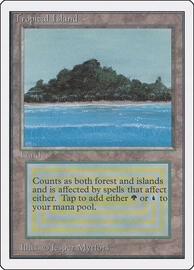 Tropical Island card from Unlimited Edition