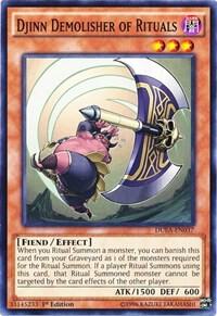 Djinn Demolisher of Rituals DUEA-EN037 card from Duelist Alliance