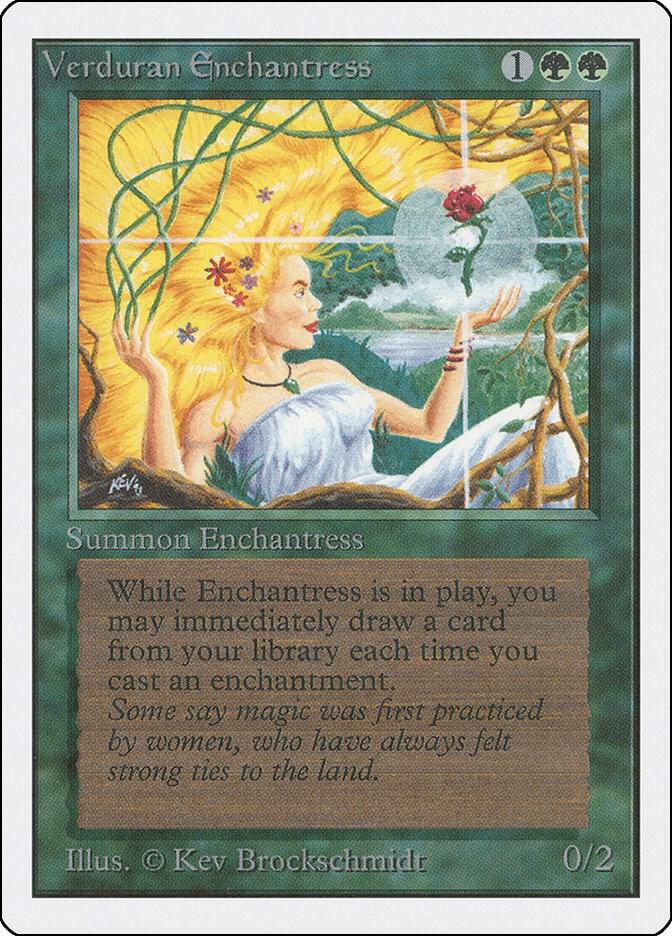 Verduran Enchantress card from Unlimited Edition