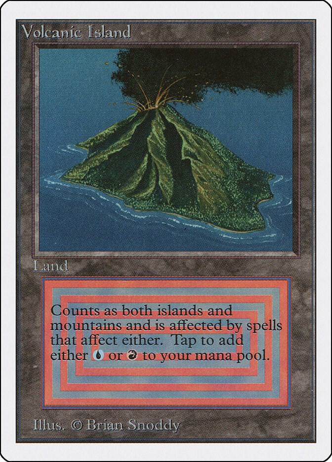 Volcanic Island card from Unlimited Edition