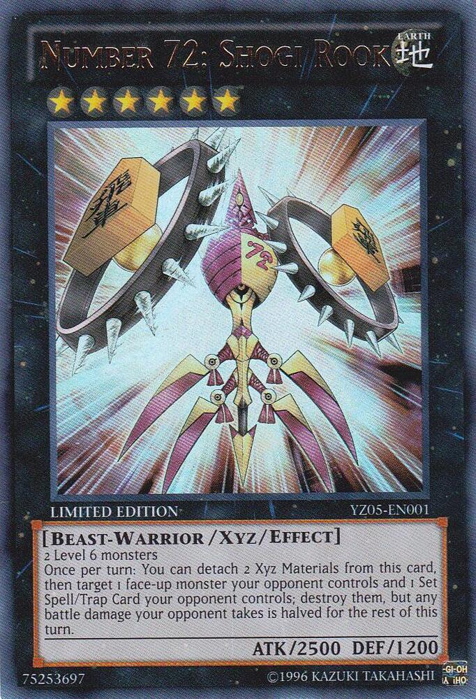 Number 72: Shogi Rook YZ05-EN001 card from Yu-Gi-Oh! ZEXAL Manga Promotional Cards