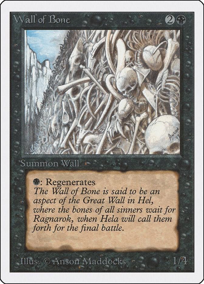 Wall of Bone card from Unlimited Edition