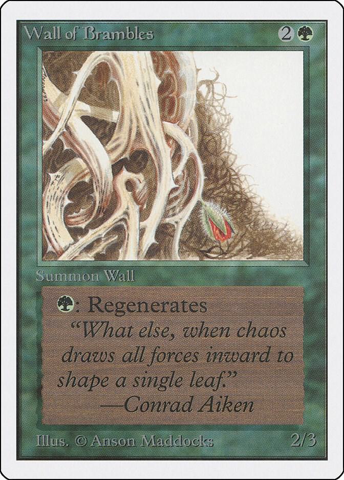 Wall of Brambles card from Unlimited Edition