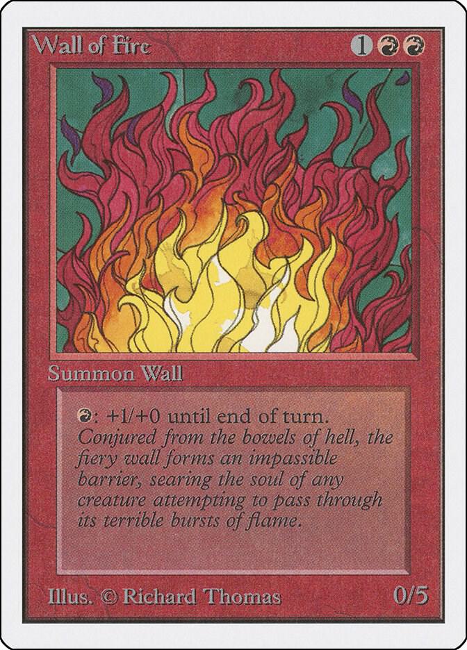 Wall of Fire card from Unlimited Edition