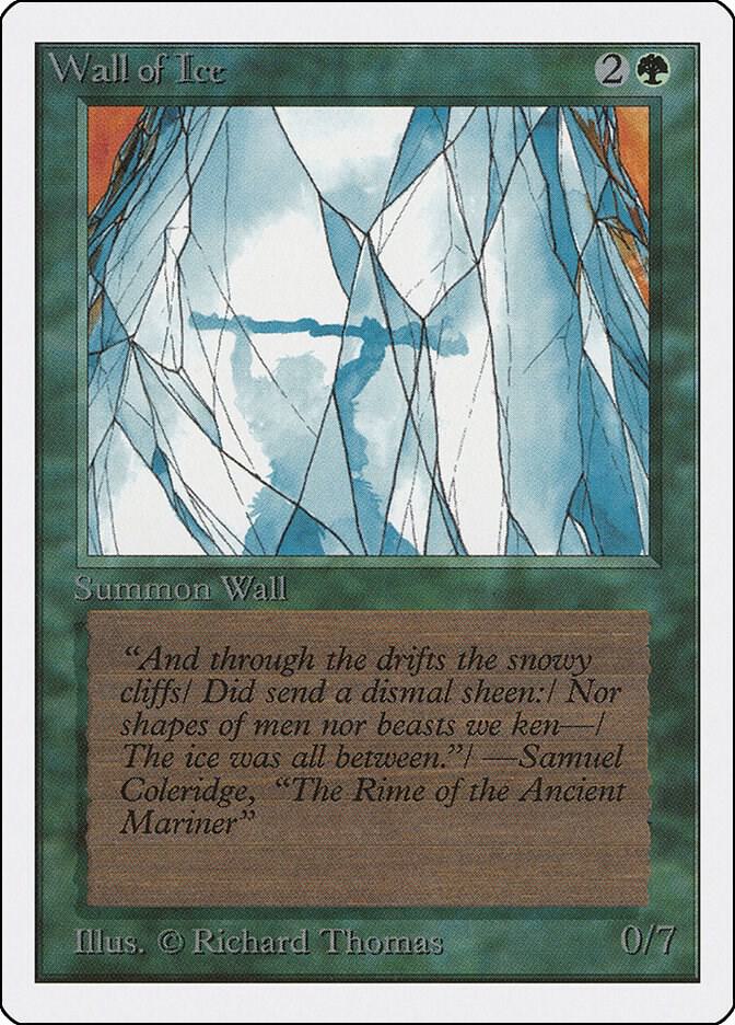 Wall of Ice card from Unlimited Edition