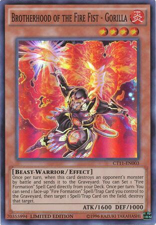 Brotherhood of the Fire Fist - Gorilla CT11-EN003 card from 2014 Mega-Tins