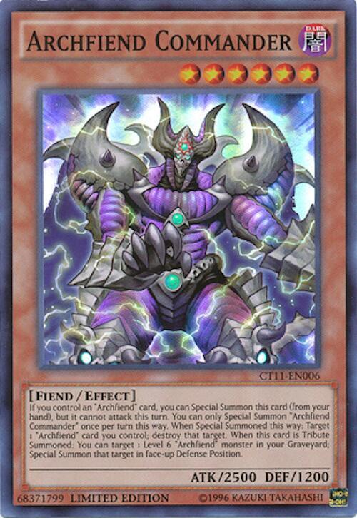 Archfiend Commander CT11-EN006 card from 2014 Mega-Tins