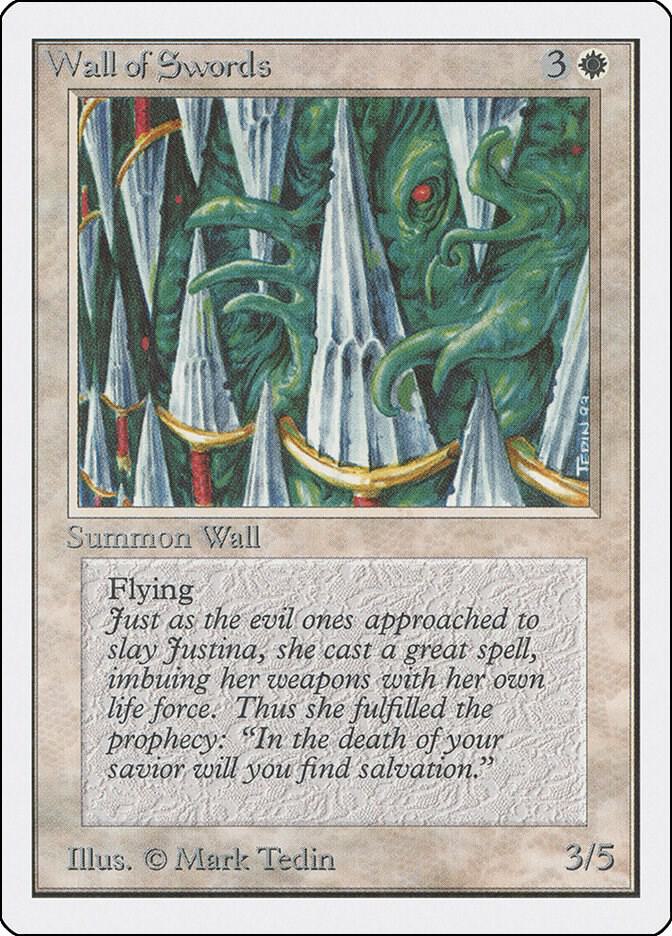 Wall of Swords card from Unlimited Edition