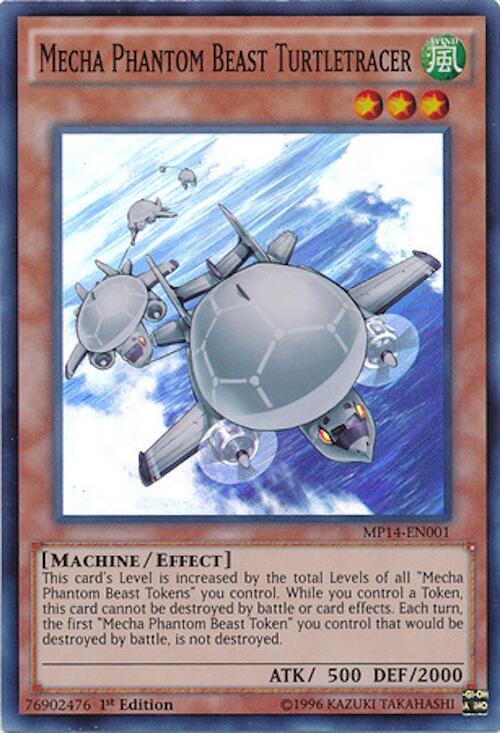 Mecha Phantom Beast Turtletracer MP14-EN001 card from 2014 Mega-Tins Mega Pack