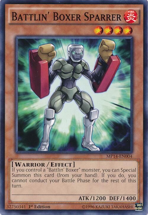 Battlin' Boxer Sparrer MP14-EN004 card from 2014 Mega-Tins Mega Pack