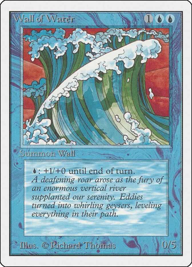 Wall of Water card from Unlimited Edition