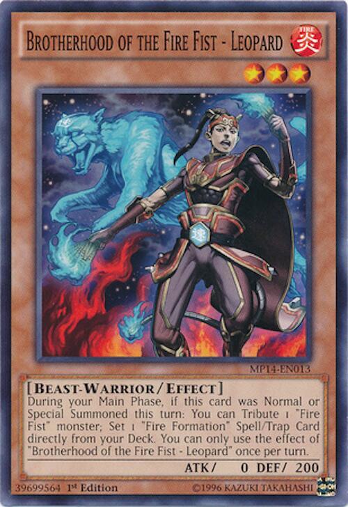 Brotherhood of the Fire Fist - Leopard MP14-EN013 card from 2014 Mega-Tins Mega Pack