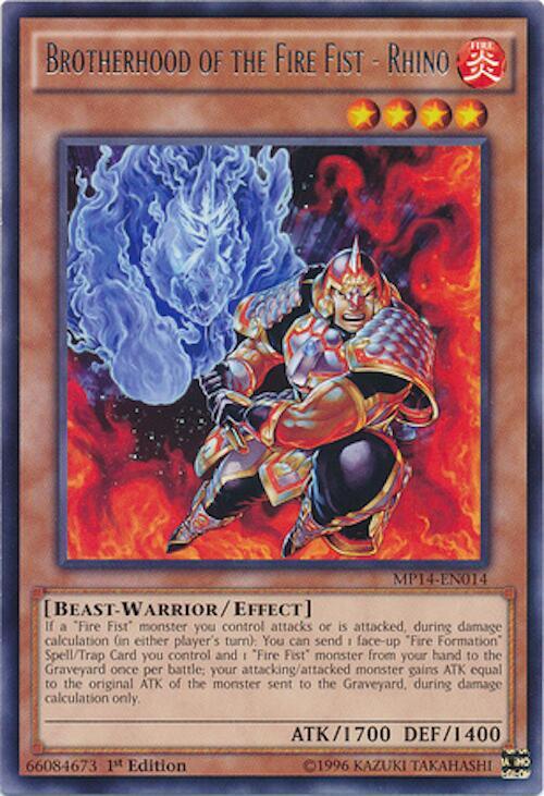 Brotherhood of the Fire Fist - Rhino MP14-EN014 card from 2014 Mega-Tins Mega Pack