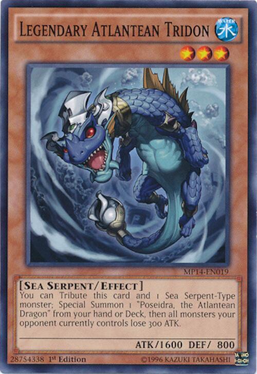 Legendary Atlantean Tridon MP14-EN019 card from 2014 Mega-Tins Mega Pack