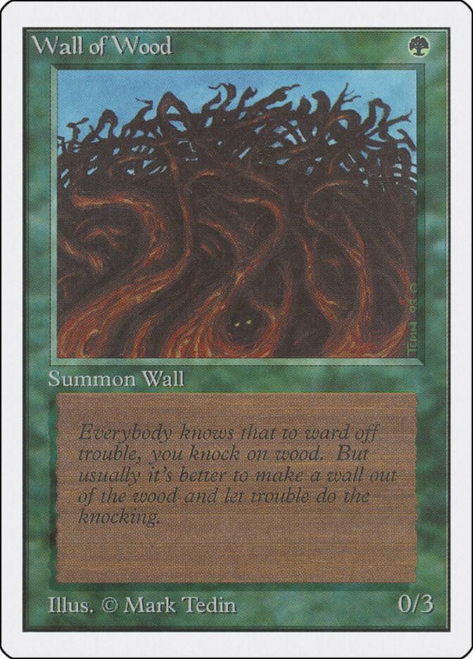 Wall of Wood card from Unlimited Edition