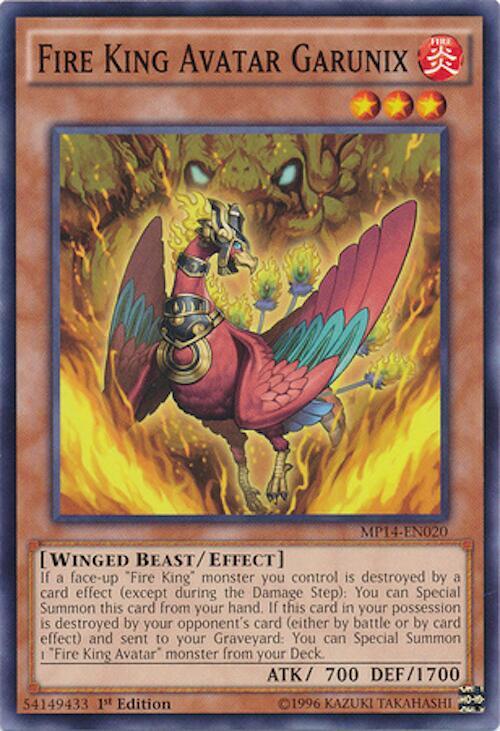 Fire King Avatar Garunix MP14-EN020 card from 2014 Mega-Tins Mega Pack