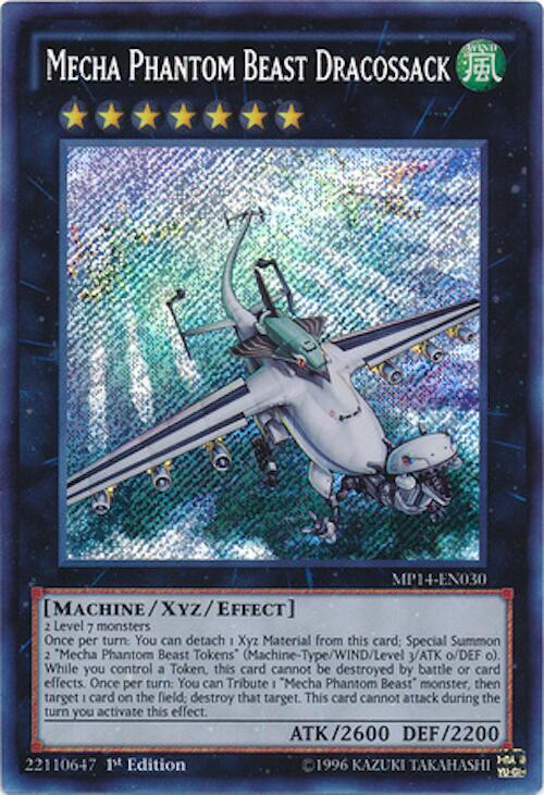 Mecha Phantom Beast Dracossack MP14-EN030 card from 2014 Mega-Tins Mega Pack