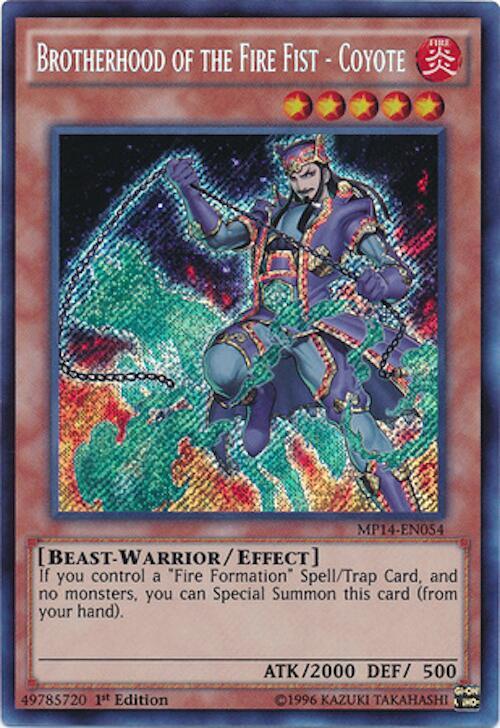 Brotherhood of the Fire Fist - Coyote MP14-EN054 card from 2014 Mega-Tins Mega Pack