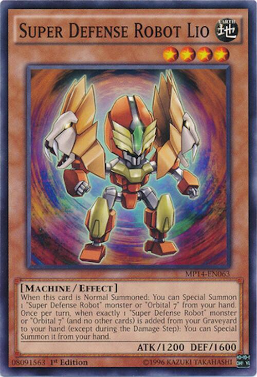 Super Defense Robot Lio MP14-EN063 card from 2014 Mega-Tins Mega Pack
