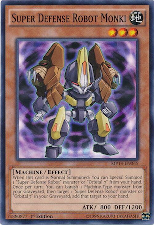 Super Defense Robot Monki MP14-EN065 card from 2014 Mega-Tins Mega Pack