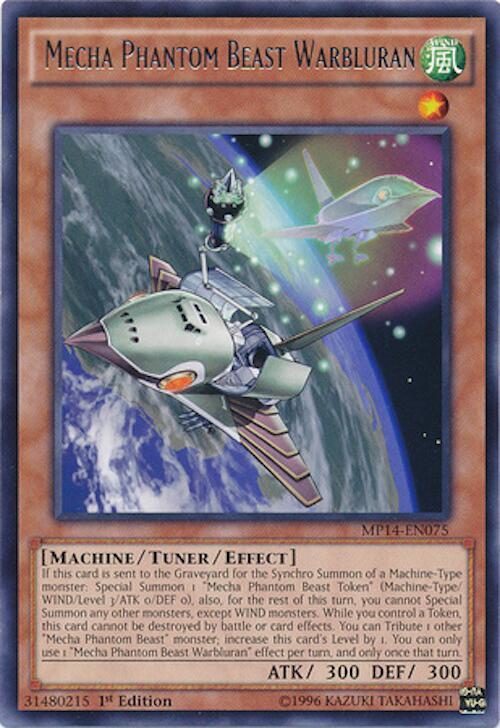 Mecha Phantom Beast Warbluran MP14-EN075 card from 2014 Mega-Tins Mega Pack