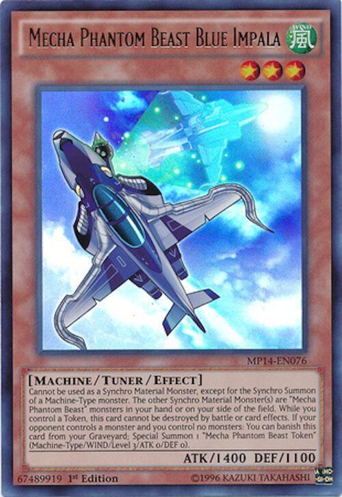 Mecha Phantom Beast Blue Impala MP14-EN076 card from 2014 Mega-Tins Mega Pack