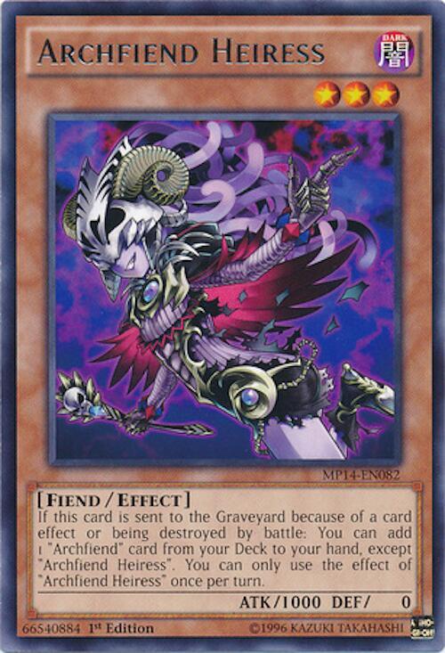 Archfiend Heiress MP14-EN082 card from 2014 Mega-Tins Mega Pack