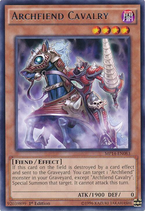 Archfiend Cavalry MP14-EN083 card from 2014 Mega-Tins Mega Pack
