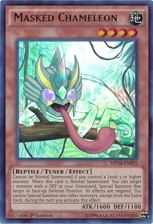Masked Chameleon MP14-EN091 card from 2014 Mega-Tins Mega Pack