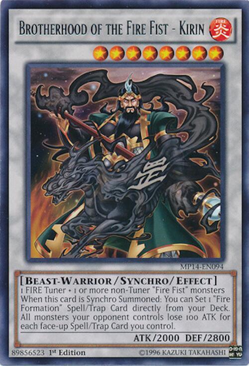 Brotherhood of the Fire Fist - Kirin MP14-EN094 card from 2014 Mega-Tins Mega Pack