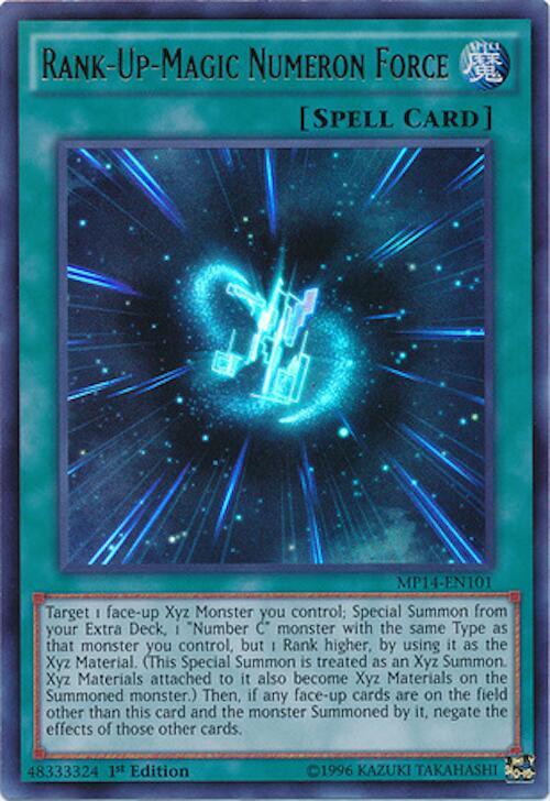 Rank-Up-Magic Numeron Force MP14-EN101 card from 2014 Mega-Tins Mega Pack