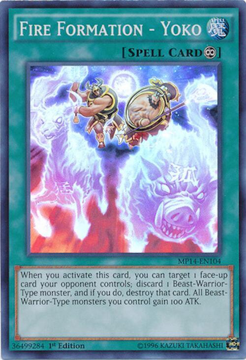 Fire Formation - Yoko MP14-EN104 card from 2014 Mega-Tins Mega Pack