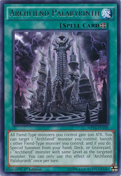 Archfiend Palabyrinth MP14-EN105 card from 2014 Mega-Tins Mega Pack