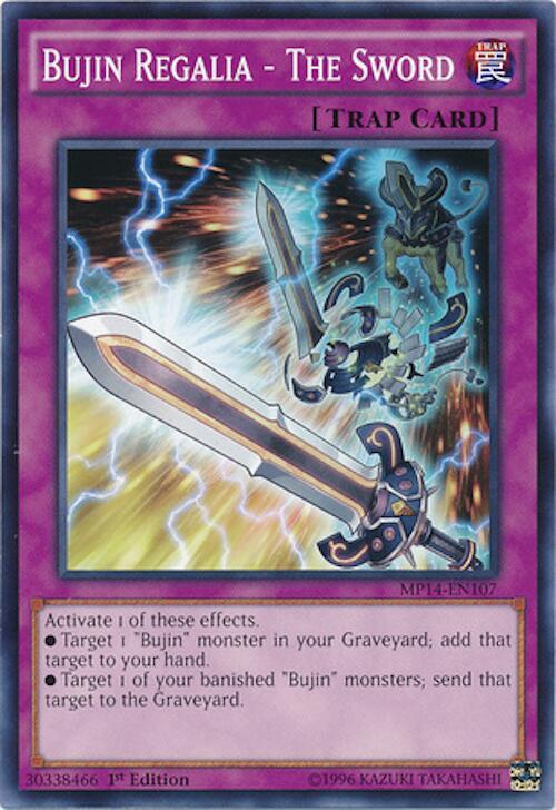 Bujin Regalia - The Sword MP14-EN107 card from 2014 Mega-Tins Mega Pack