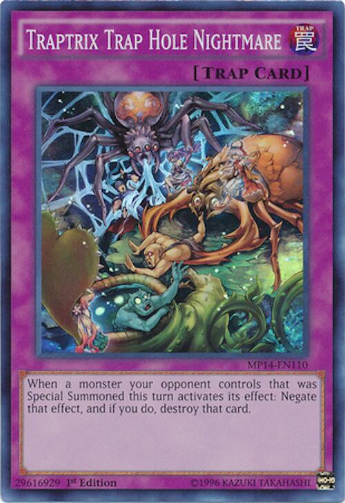 Traptrix Trap Hole Nightmare MP14-EN110 card from 2014 Mega-Tins Mega Pack