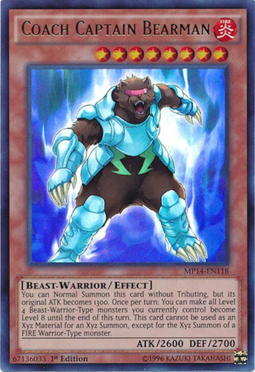 Coach Captain Bearman MP14-EN118 card from 2014 Mega-Tins Mega Pack