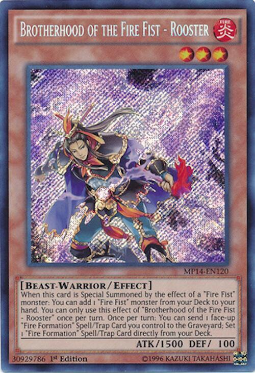 Brotherhood of the Fire Fist - Rooster MP14-EN120 card from 2014 Mega-Tins Mega Pack