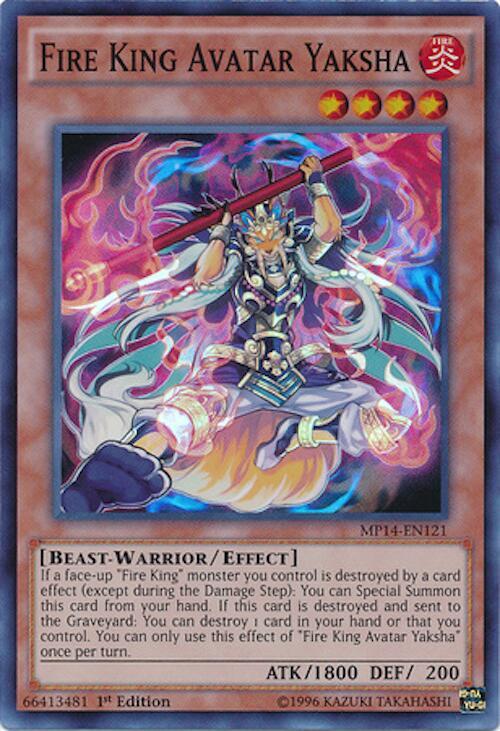 Fire King Avatar Yaksha MP14-EN121 card from 2014 Mega-Tins Mega Pack