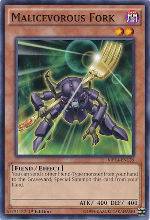Malicevorous Fork MP14-EN128 card from 2014 Mega-Tins Mega Pack