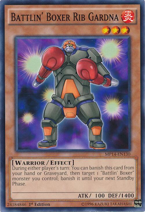 Battlin' Boxer Rib Gardna MP14-EN130 card from 2014 Mega-Tins Mega Pack