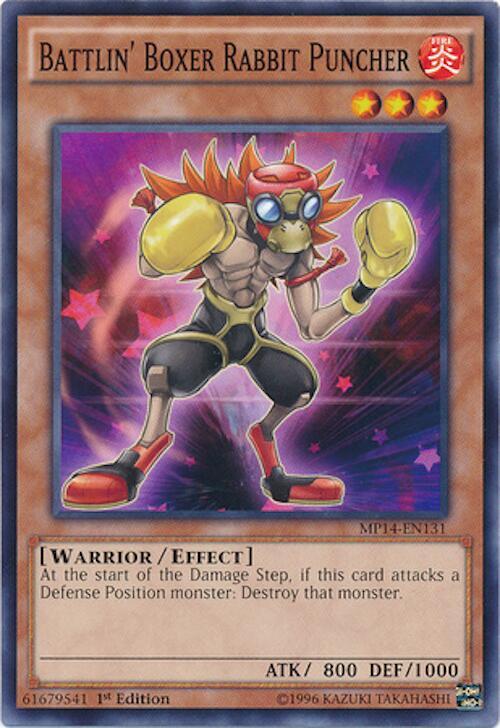 Battlin' Boxer Rabbit Puncher MP14-EN131 card from 2014 Mega-Tins Mega Pack