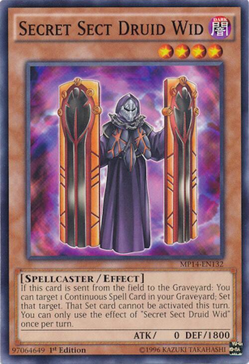 Secret Sect Druid Wid MP14-EN132 card from 2014 Mega-Tins Mega Pack