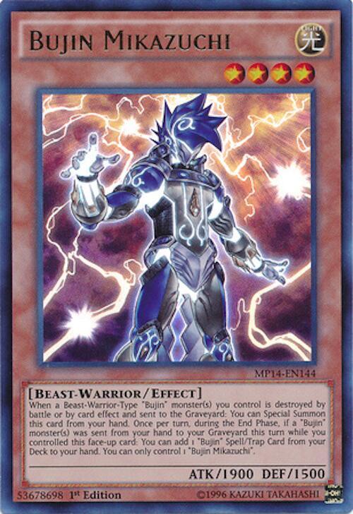 Bujin Mikazuchi MP14-EN144 card from 2014 Mega-Tins Mega Pack