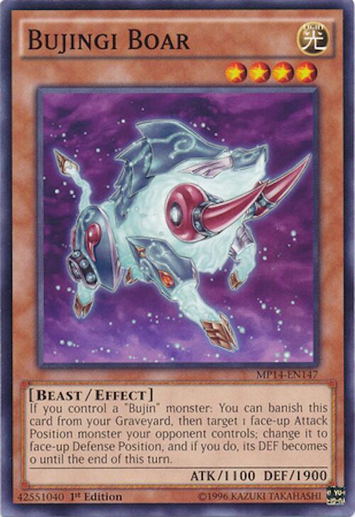 Bujingi Boar MP14-EN147 card from 2014 Mega-Tins Mega Pack